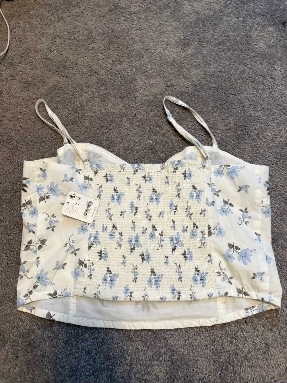 Free People Wild Flowers Embroidered Bustier NWT $98